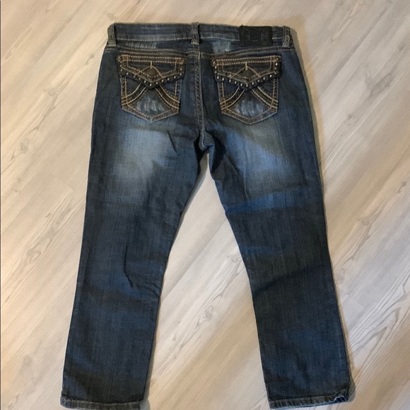 Rock Revival Blue Denim Capris with Vintage Wash - Picture 6 of 6